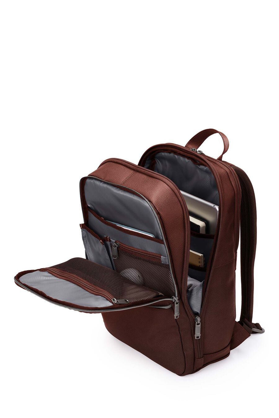 CLASSIC LEATHER 14.1'' LAPTOP SLIM BACKPACK