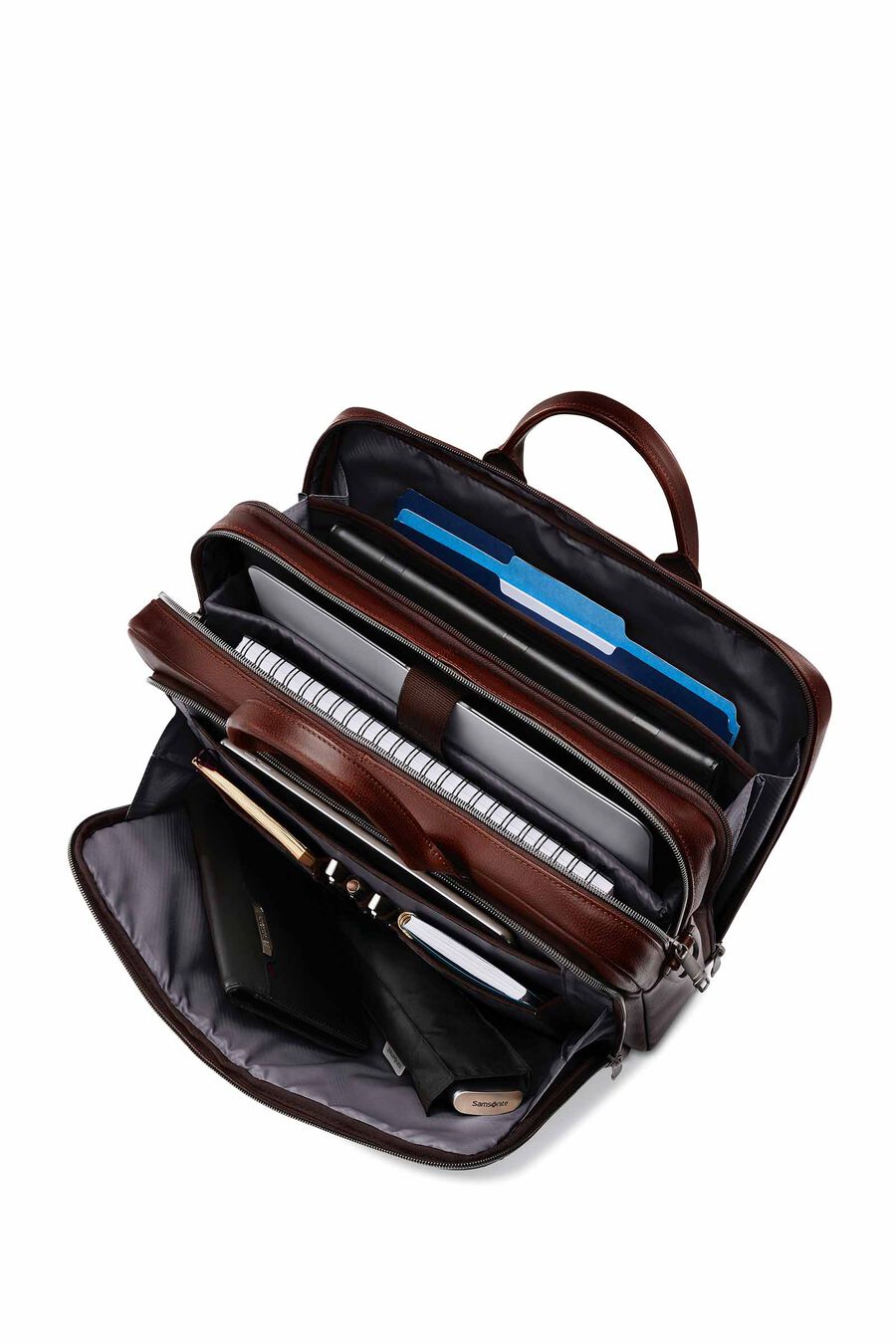 CLASSIC LEATHER 15.6'' LAPTOP TOPLOADER BRIEFCASE