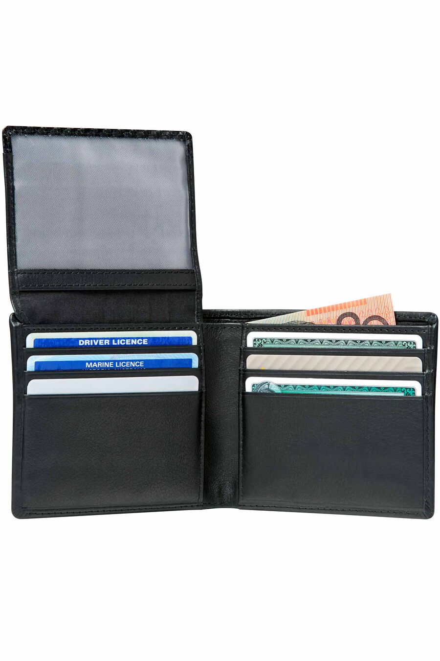 DLX LEATHER WALLETS WALLET WITH ID 9 CREDIT CARDS