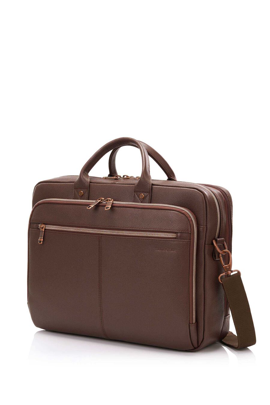 CLASSIC LEATHER 15.6'' LAPTOP TOPLOADER BRIEFCASE