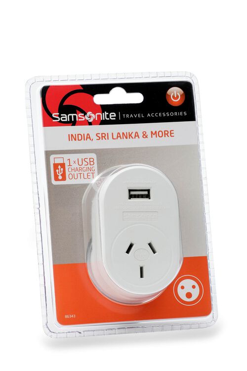 TRAVEL LINK ACC. ADAPTOR USB - INDIA  hi-res | Samsonite