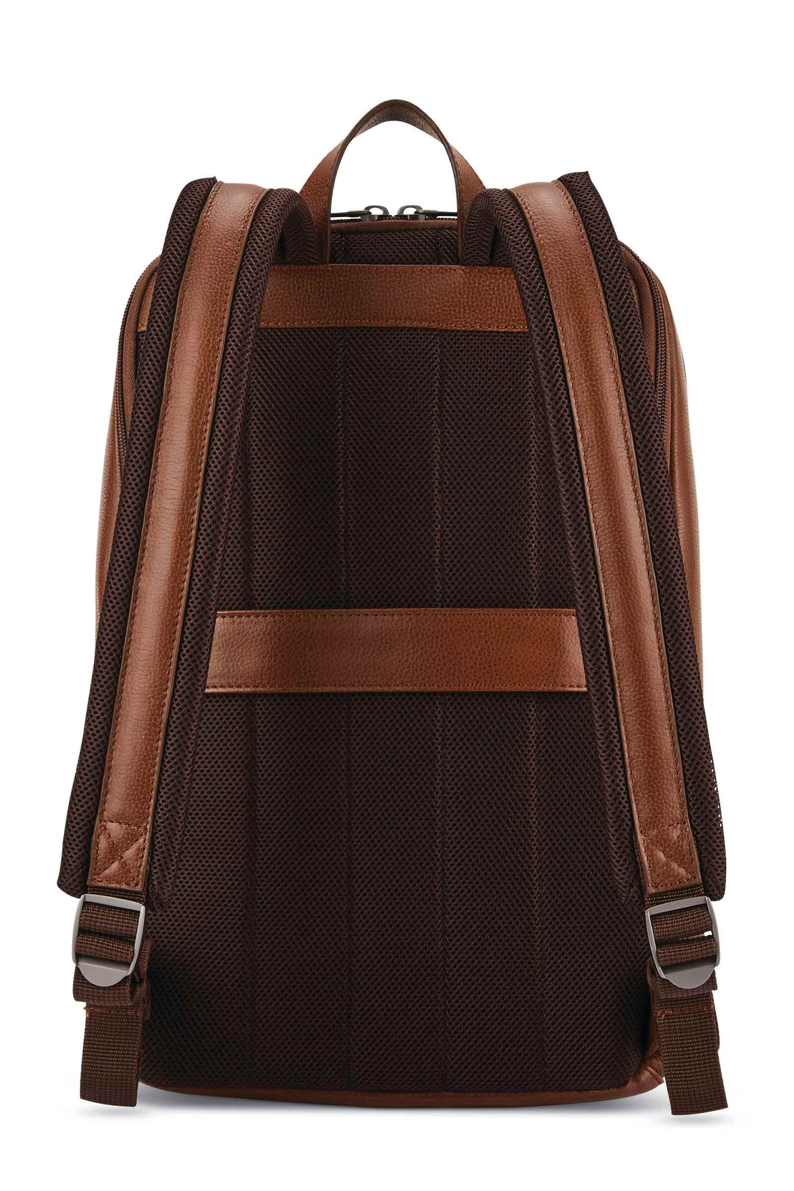 samsonite leather slim backpack