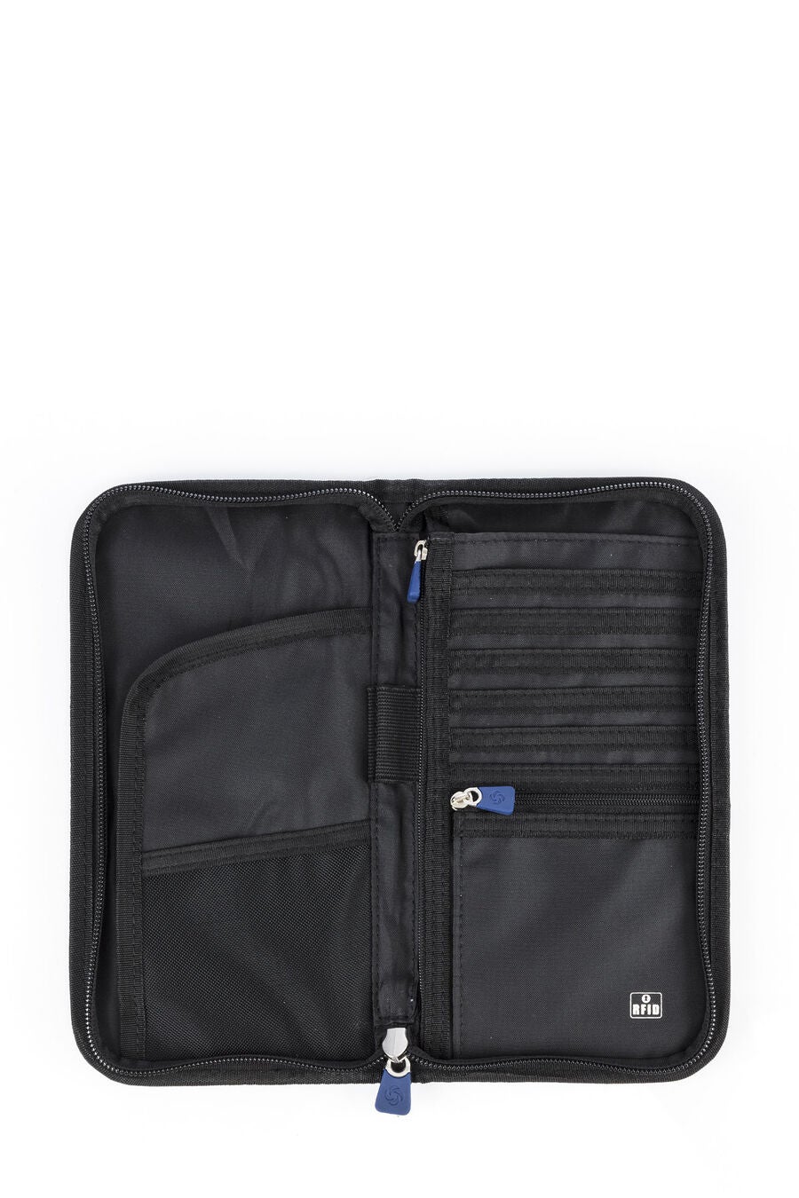TRAVEL ESSENTIALS ZIPPED TRAVEL RFID WALLET