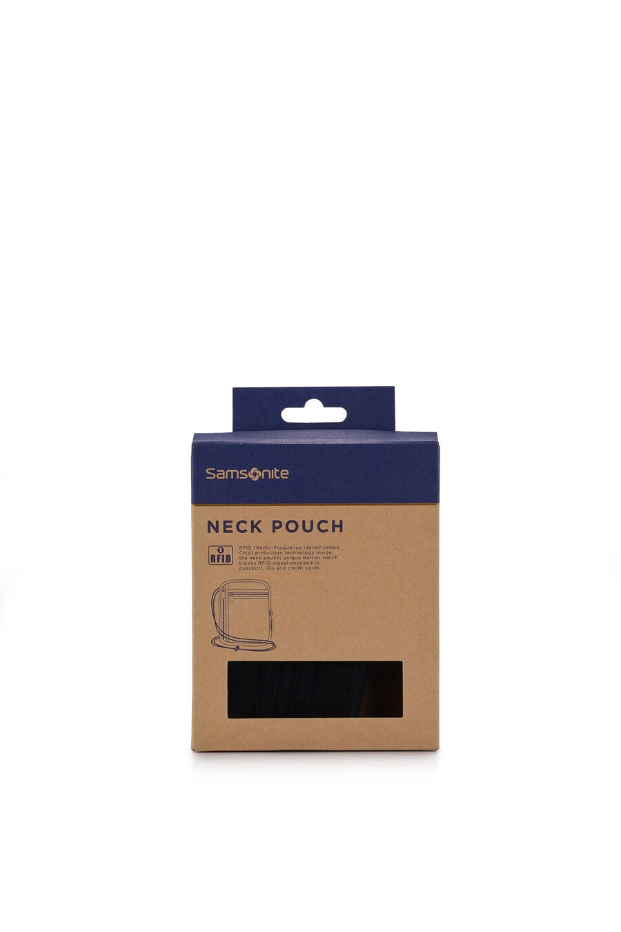 TRAVEL ESSENTIALS RFID CROSSBODY NECK POUCH