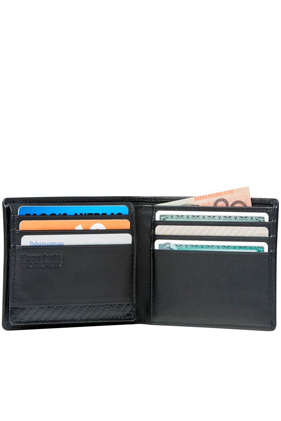 DLX LEATHER WALLETS WALLET WITH ID 9 CREDIT CARDS