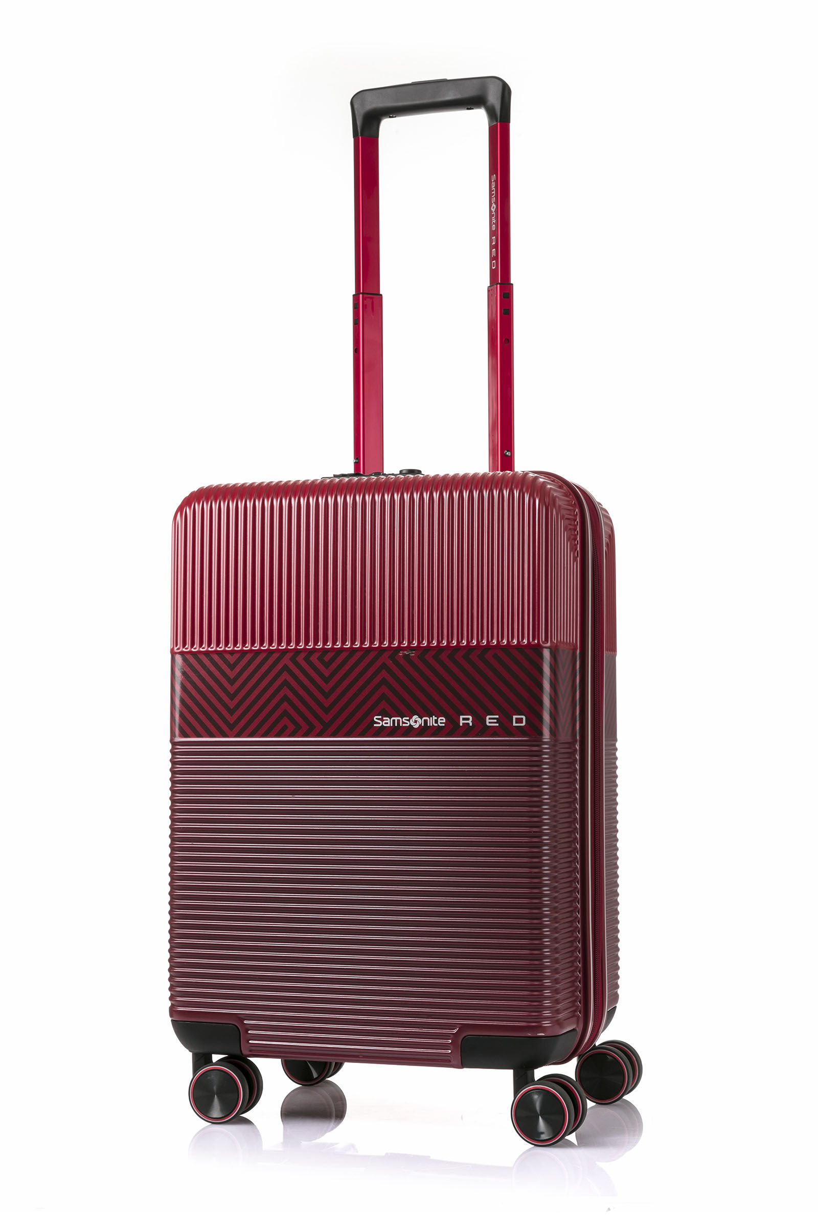 samsonite red hard case luggage
