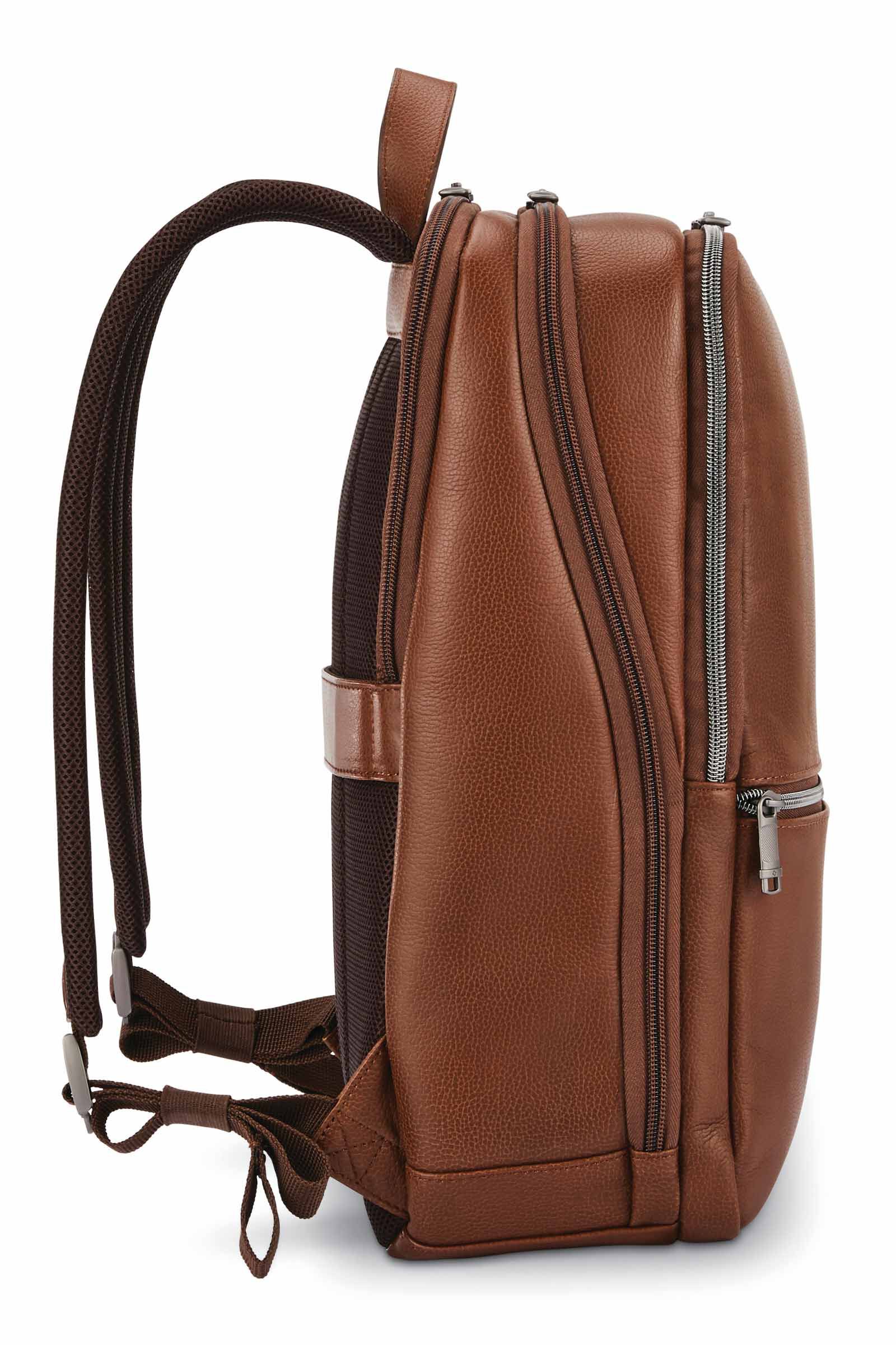 Samsonite mens leather backpack discount