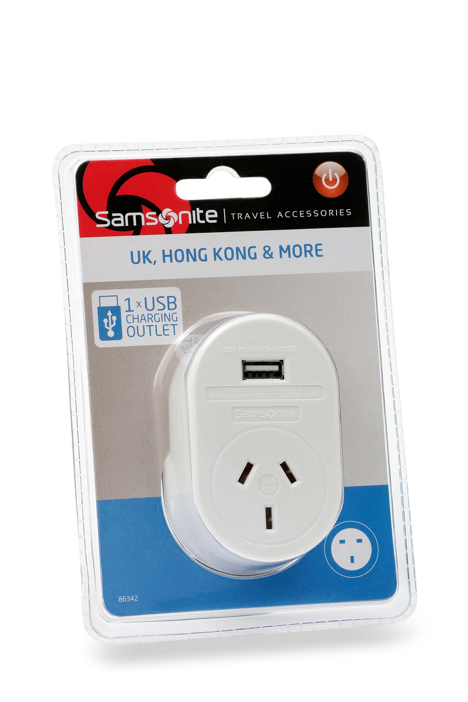 Samsonite Travel Link Acc. Adaptor Usb Uk And Hk