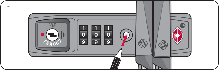 samsonite set tsa lock
