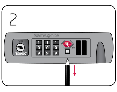 samsonite travel sentry lock instructions