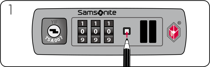 samsonite travel sentry lock instructions