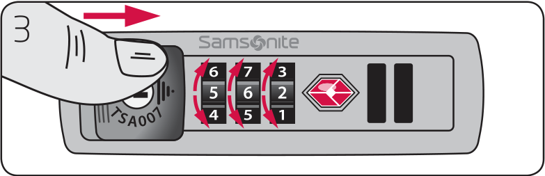 samsonite travel sentry lock instructions