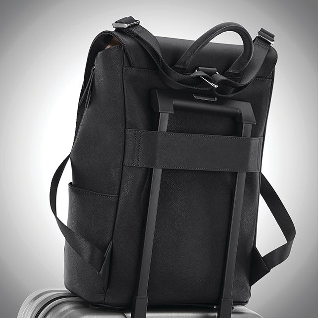 WOMEN EXECUTIVE LEATHER LEATHER FLAP BACKPACK