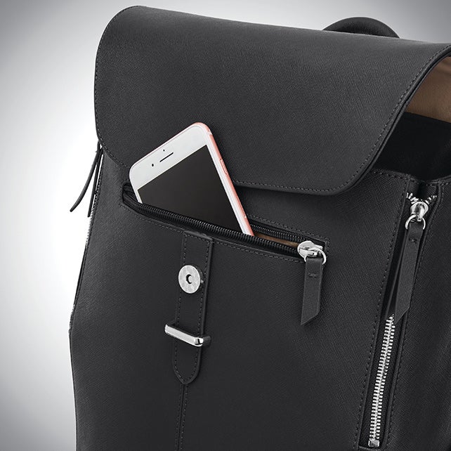 WOMEN EXECUTIVE LEATHER LEATHER FLAP BACKPACK