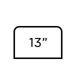 Fit up to 13" laptop